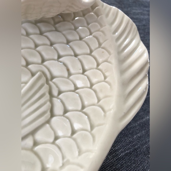 4 Fitz and Floyd Fish Individual Shrimp/Seafood Cocktail With Dip Plates - Picture 9 of 16